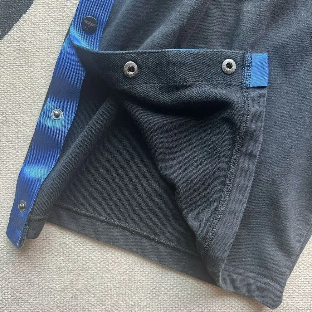 Boy London‎ Black Snap-Button Eagle Tape 100% Cotton Shorts Size L